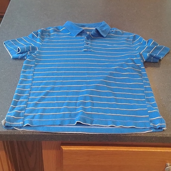 Nike polo (Blue,white, black striped) - Picture 1 of 4